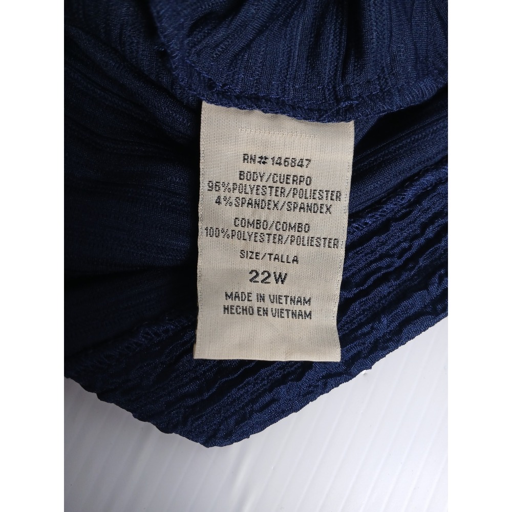 Maya Brooke Navy Blue Sequin Trim Dress and Jacket Set 22W Plus Size NEW - Picture 11 of 11